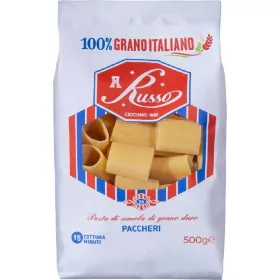   Russo Nr. 26 Paccheri-Spezialität 500g – Italienische Pasta oder Reis Zutat für mediterrane Küche