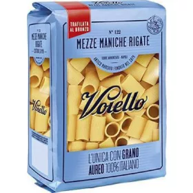   Voiello N 122gestreifte halbe Ärmel 500g – Italienische Pasta oder Reis Zutat für mediterrane Küche