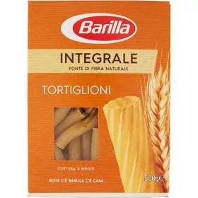   Barilla Tortiglioni Vollkornnudeln 500g – Italienische Pasta oder Reis Zutat für mediterrane Küche