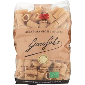   Garofalo Vollkorn Mezze Maniche Nudeln 500 g – Italienische Pasta oder Reis Zutat für mediterrane Küche
