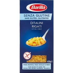   Barillaglutenfreie Ditalini Rigati 400g – Italienische Pasta oder Reis Zutat für mediterrane Küche