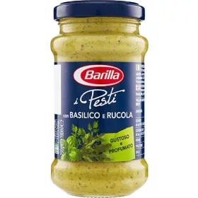   Barilla Pesto Rucola mit Basilikum 190g Premium Tomatensauce / Pesto – Mediterrane Küche Sauce
