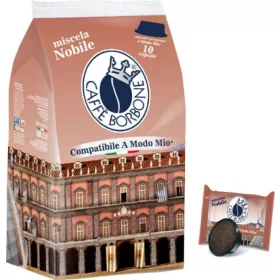   Borbone Nobile Kapseln kompatibel mit einem Modo Mio (10 Stück) – Tee Kaffee oder Zuckerprodukt für Frühstück und Heißgetränke