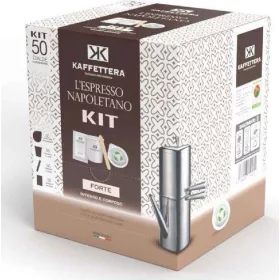   Kaffettera Strong Kapselset, 50 Stück – Tee Kaffee oder Zuckerprodukt für Frühstück und Heißgetränke