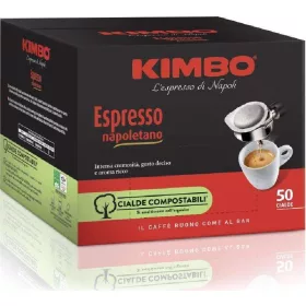   Kimbo Espresso Napoletano Kapseln, 50 Stück – Tee Kaffee oder Zuckerprodukt für Frühstück und Heißgetränke