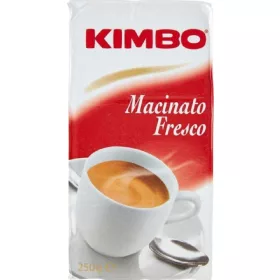   Kimbo Frischergemahlener Kaffee 250g – Tee Kaffee oder Zuckerprodukt für Frühstück und Heißgetränke