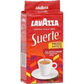   Lavazza Suerte Kaffee 250 g – Tea Coffee or Sugar Product for Breakfast and Hot Drinks