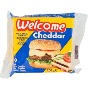   Welcome Cheddar-Scheiben Schmelzkäse 200g - Traditioneller Käse für Frühstück, Küche & vie