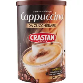   Crastan Zuckerfreier Cappuccino 250g – Tee Kaffee oder Zuckerprodukt für Frühstück und Heißgetränke
