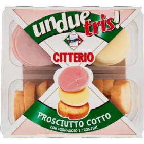   Unduetris Kochschinken mit Käse und Croutons 100g – Süße oder salzige Snacks für unterwegs und Genussmomente