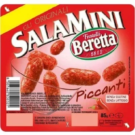   Beretta Scharfe Salami 85g – Süße oder salzige Snacks für unterwegs und Genussmomente