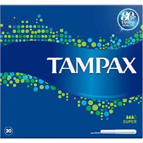   Tampax Blue Box Super, 20 Stück – Premium Personal Care Product for Daily Hygiene