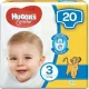 Huggies Unistargröße 3 Midi 4-9 kg 20 Stück Premium Baby Diapers High Absorbency Comfortable Protection