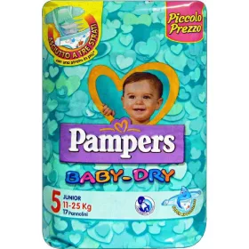   Pampers Baby Dry Downcount Junior 16 Stück Premium Baby Diapers High Absorbency Comfortable Protection