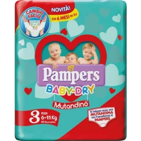   Pampers Baby Dry Höschengröße 3 Midi (6–11 kg), 19 Stück Premium Baby Diapers High Absorbency Comfortable Protection