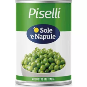   O Sole 'E Napule Erbsen 500g – Canned Legumes or Vegetables for Salads, Soups and Everyday Cooking