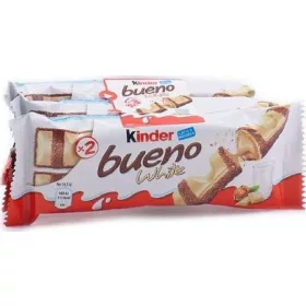   Kinder Bueno T3 Weiß 3 x 39g – Süße oder salzige Snacks für unterwegs und Genussmomente