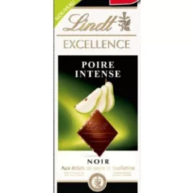   Lindt Excellence Schokolade Birne, 100g – Süße oder salzige Snacks für unterwegs und Genussmomente