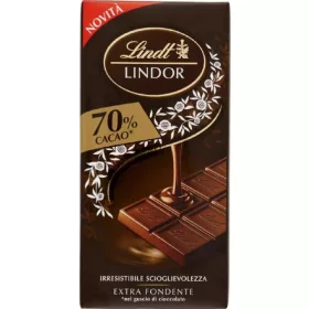   Lindt Lindor 70 % Extra Zartbitter, 100g – Süße oder salzige Snacks für unterwegs und Genussmomente