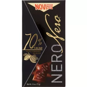   Novi Nero Extra 70 % Riegel 75g – Süße oder salzige Snacks für unterwegs und Genussmomente