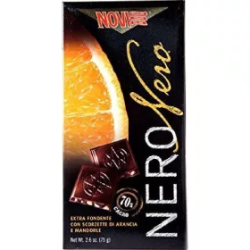   Novi Nero Orangenschalen-Mandelriegel 75g – Süße oder salzige Snacks für unterwegs und Genussmomente