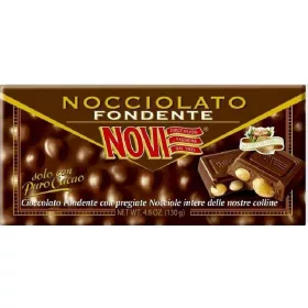   Novi Nero Dunkler Haselnussriegel 130g – Süße oder salzige Snacks für unterwegs und Genussmomente