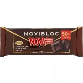   Novibloc Zartbitterschokoladegeschnitten 150g – Süße oder salzige Snacks für unterwegs und Genussmomente