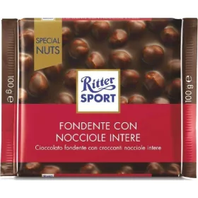   Ritter Sport Dunkler Kaffee mitganzen Haselnüssen 100g – Süße oder salzige Snacks für unterwegs und Genussmomente