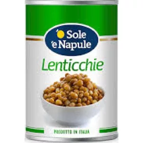   O Sole 'E Napulegekochte Linsen 400g – Canned Legumes or Vegetables for Salads, Soups and Everyday Cooking