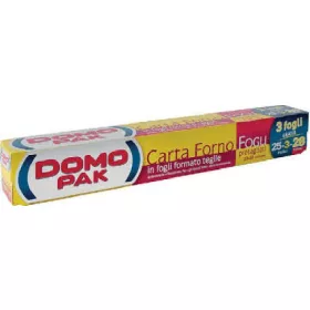   Domopak Backpapier Bögen 25+3 Stück – Praktisches Küchenprodukt für Haushalt und Küche