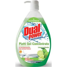   Dual Power Spülmittel Konzentrat Zitrone 1 L – Effektives Spülmittel für glänzend sauberes Geschirr
