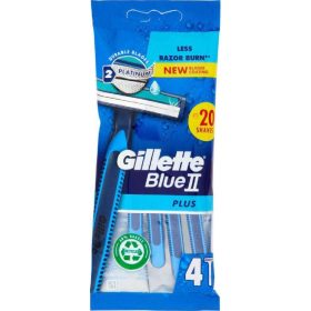   Gillette Blue II Plus Rasierer 4 Stück – Premium Personal Care Product for Daily Hygiene