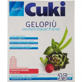   Cuki Gefrierbeutel Groß 15 Stück – Praktisches Küchenprodukt für Haushalt und Küche