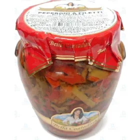   Bella Contadina Pfefferfilets 580g – Canned Legumes or Vegetables for Salads, Soups and Everyday Cooking