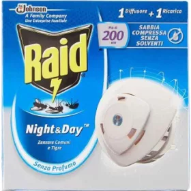   Raid Mücken Diffusor Basis + Nachfüllung Tag & Nacht – Praktisches Küchenprodukt für Haushalt und Küche