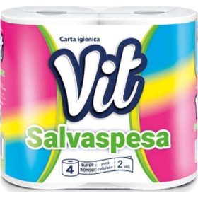   Vit Toilettenpapier 4 Rollen Sparpack – Haushaltsreiniger für gründliche Reinigung im Alltag