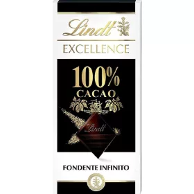   Lindt Excellence 100 % Kakaoriegel 50g – Süße oder salzige Snacks für unterwegs und Genussmomente