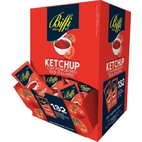   Biffi Ketchup-Portionsbeutel, 132 Stück Premium Tomatensauce / Pesto – Mediterrane Küche Sauce