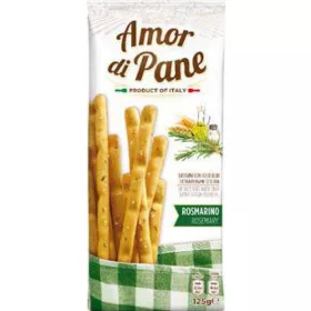   Amordipane Grissini Rosmarin 125 g Premium Flour Bread or Baking Ingredient – Ideal for Baking