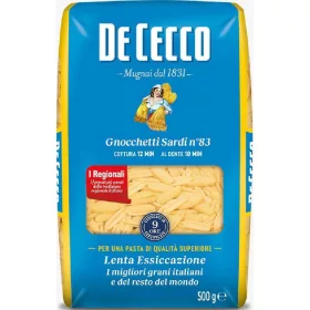   De Cecco Nr. 83 Gnocchetti Sardi Nudeln 500 g – Italienische Pasta oder Reis Zutat für mediterrane Küche