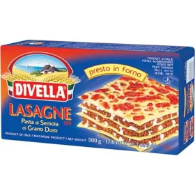   Divella Nr. 109 Hartweizengrieß Lasagne 500 g Premium Flour Bread or Baking Ingredient – Ideal for Baking
