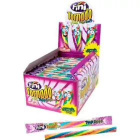   Fini Tornado Mehrfarbige Bonbons 150 Stück – Süße oder salzige Snacks für unterwegs und Genussmomente
