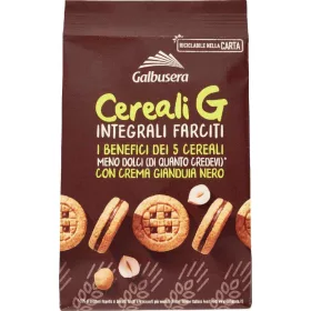   Galbusera Cereàlig Vollkorngefüllte Kekse 250 g – Süße oder salzige Snacks für unterwegs und Genussmomente