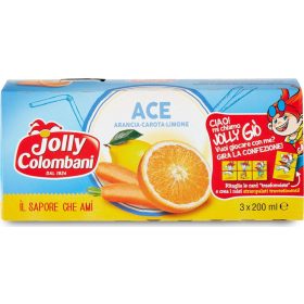   Jolly Colombani ACE Saft 3x200 ml - Fruit Beverage for Breakfast & Daily Enjoyment