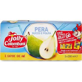   Jolly Colombani Birnensaft 3x200 ml - Fruit Beverage for Breakfast & Daily Enjoyment