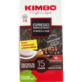   Kimbo Napoli Espresso-Pads 15 Stück – Tea Coffee or Sugar Product for Breakfast and Hot Drinks