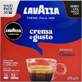   Lavazza Crema & Gusto Kaffeekapseln x36 270 g – Tea Coffee or Sugar Product for Breakfast and Hot Drinks