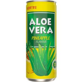   Lotte Aloe Vera Ananas (Dose) 240ml - Fruit Beverage for Breakfast & Daily Enjoyment