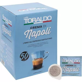   Toraldo Crema di Napoli Kaffee-Pads 50 Stück – Tea Coffee or Sugar Product for Breakfast and Hot Drinks