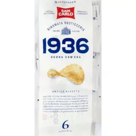   San Carlo 1936 Kartoffelchips Multipack 150 g – Süße oder salzige Snacks für unterwegs und Genussmomente
